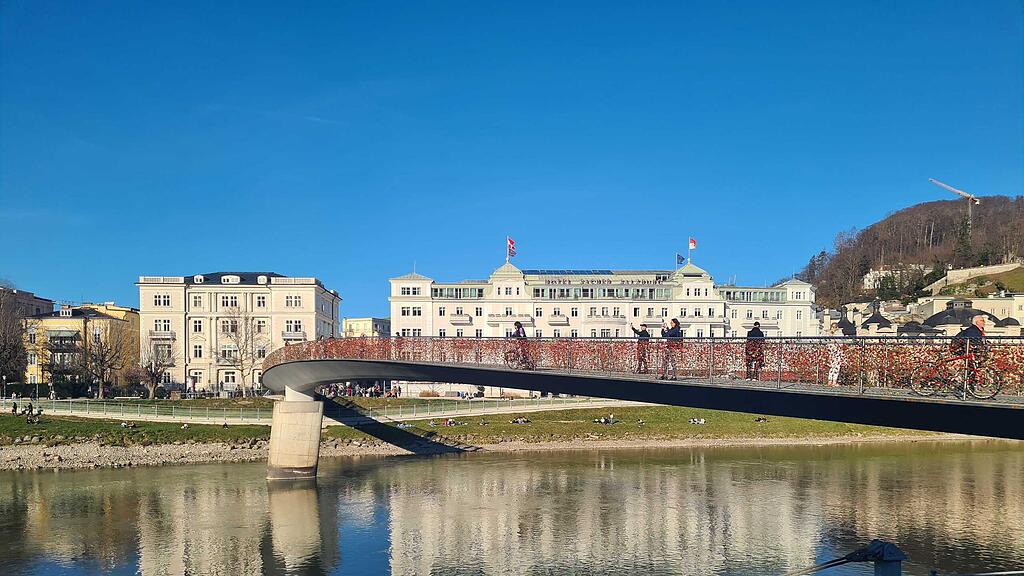 Marko-Feingold-Steg, Stadt Salzburg, Liebesschlösser