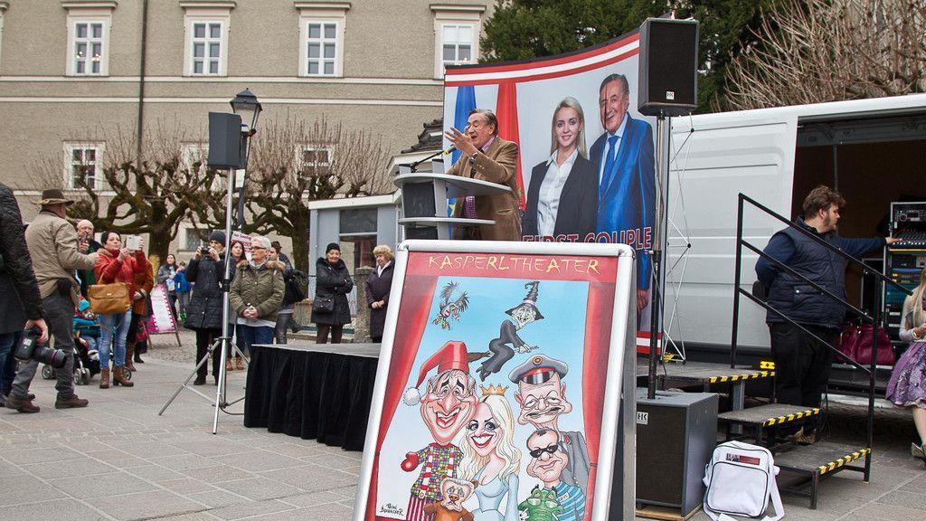 Richard Lugner auf Wahlkampftour in Salzburg II