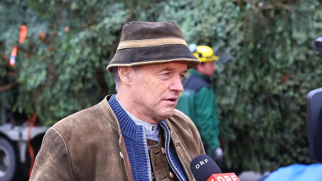 Baum am Christkindlmarkt eingetroffen II