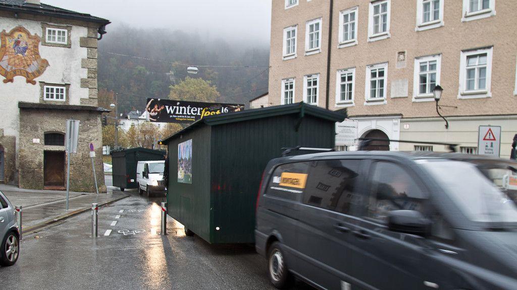 Salzburger Christkindlmarkt 2016: Aufbau gestartet, I
