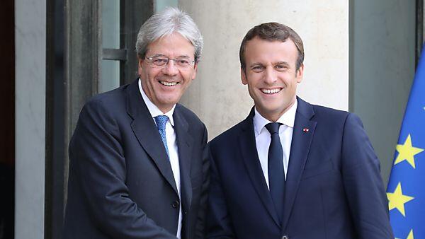 Frankreichs Präsident Macron traf Italiens Premier Gentiloni