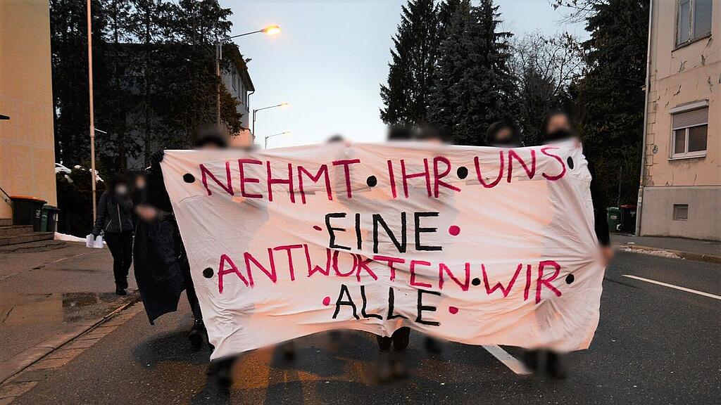 Spontane Demo gegen Frauengewalt
