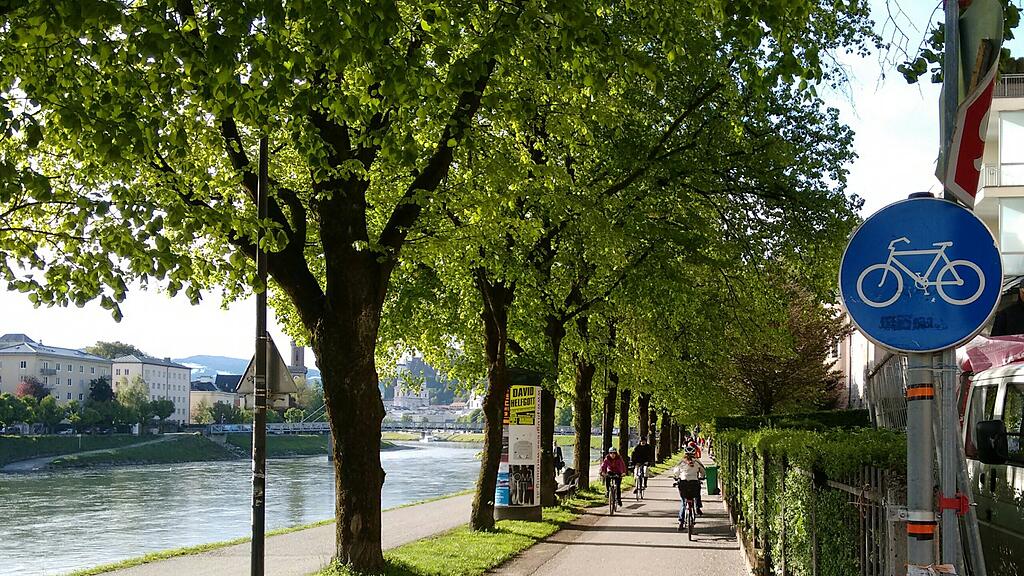 Fahrradweg, Pendler, Uni Salzburg