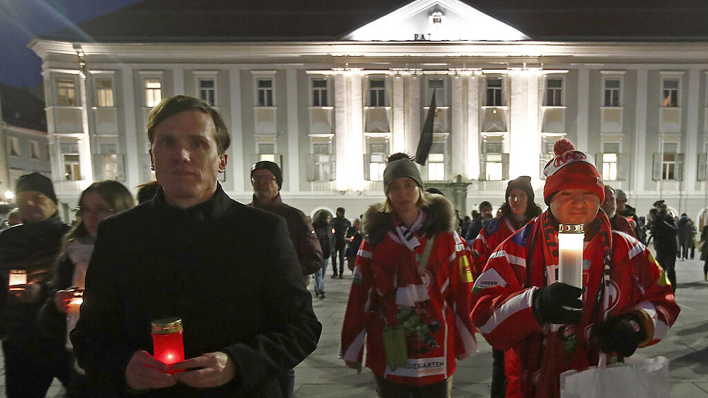 Trauer-Kundgebung in Klagenfurt