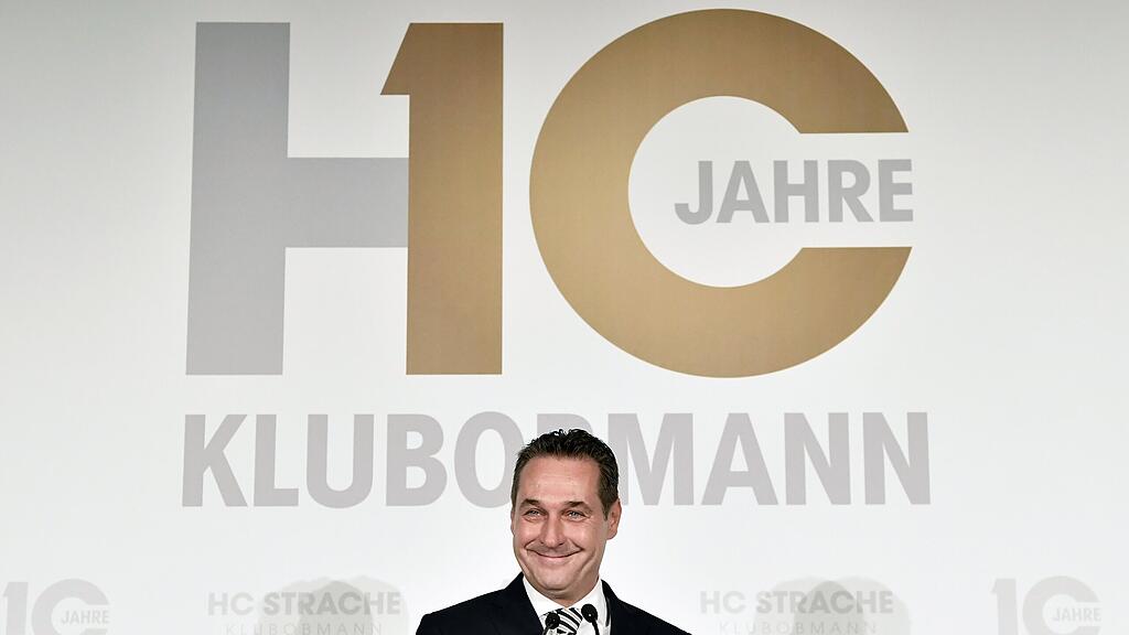 Strache bei einer Feier anlässlich seiner zehnjährigen Klubobmannschaft.