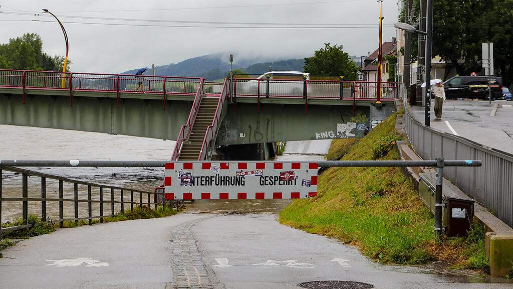 Radunterführungen entlang der Salzach gesperrt