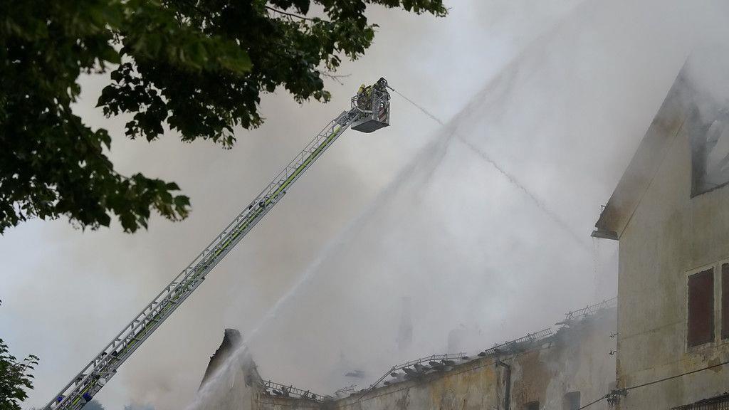 Brand beim Gut Guggenthal