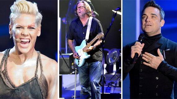 Pink, Eric Clapton, Robbie Williams - und viele weitere Konzerte kommen 2013 auf uns zu.