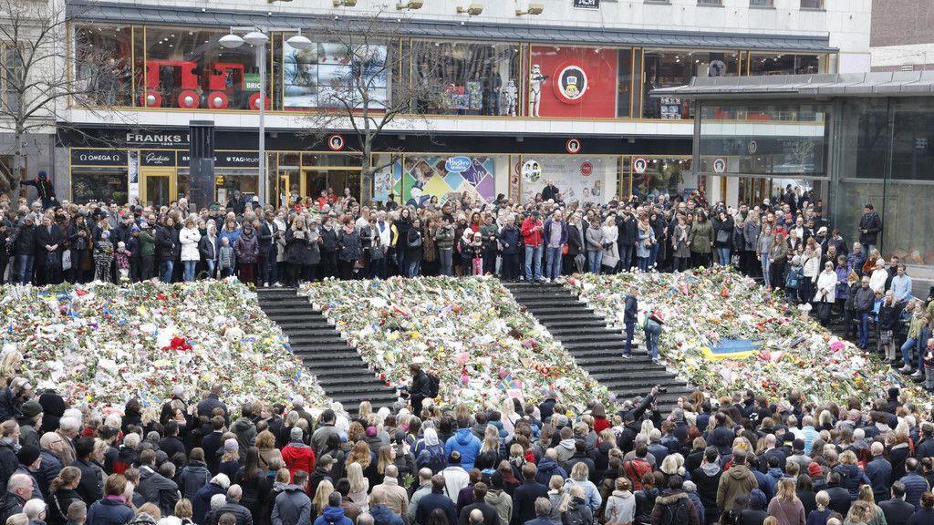 Schweigeminute in Stockholm