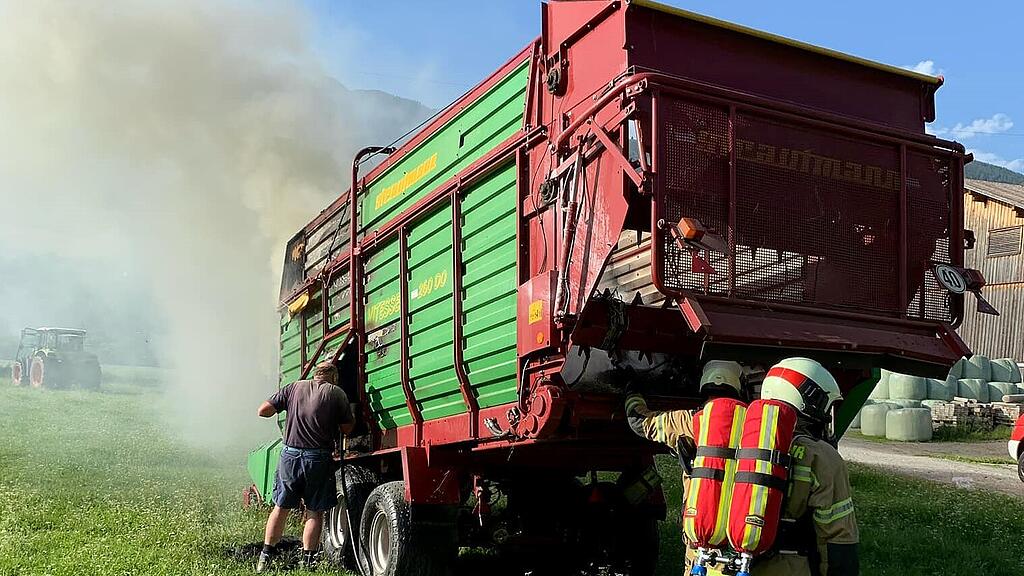Brand Heu-Anhänger Mittersill
