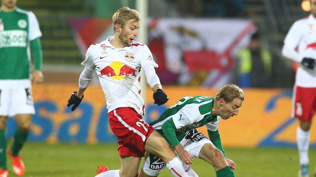 Konrad Laimer in Aktion