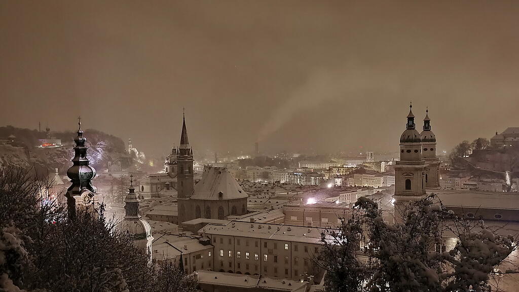 Winter in der Stadt Salzburg