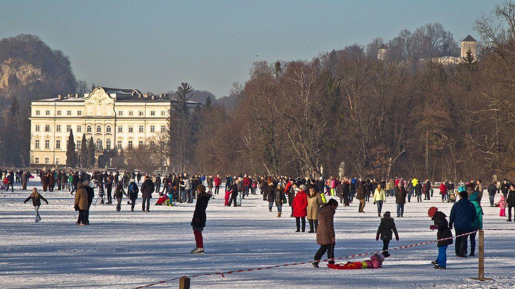 Eislaufen am Lepi-Weiher