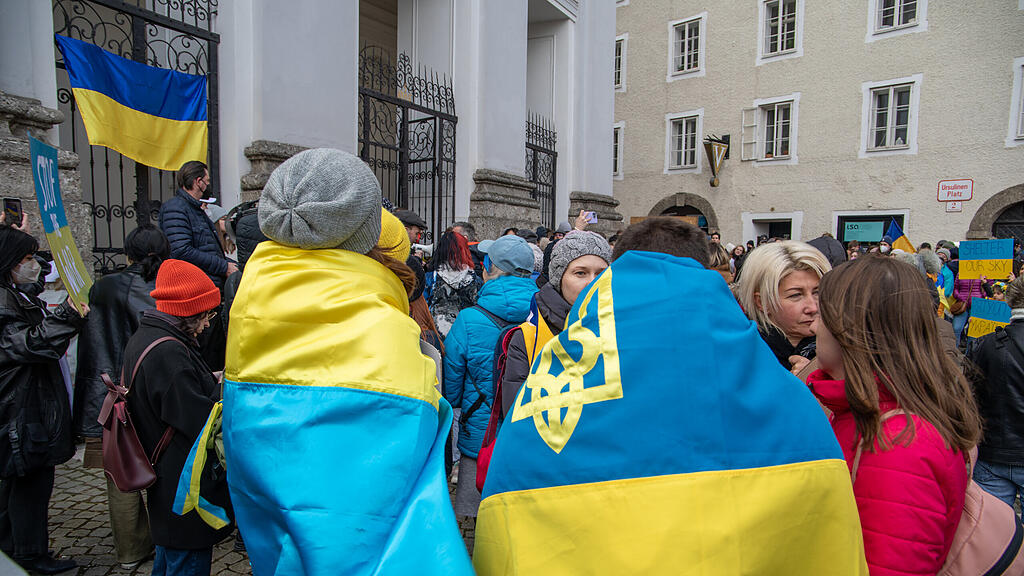 Demo für Ukraine in Salzburg
