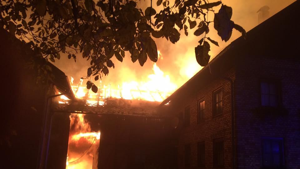 Großbrand im benachbarten Oberösterreich.