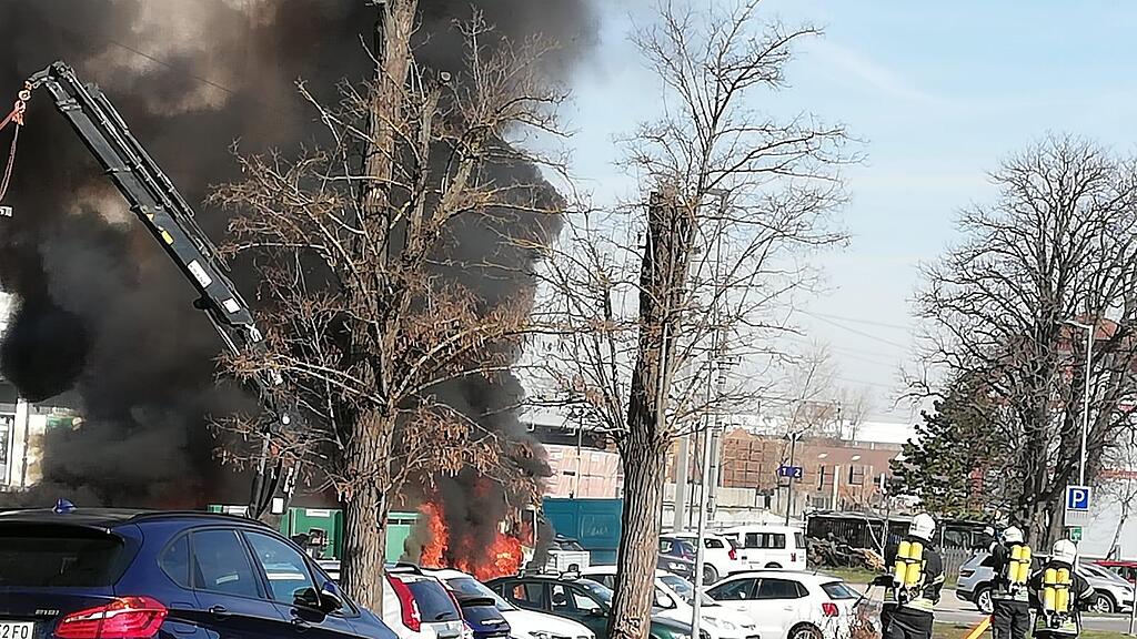 Niederösterreich, Gerasdorf, Brand