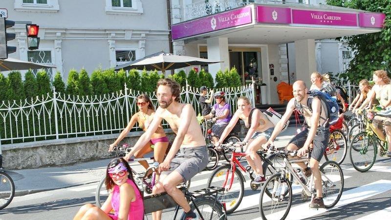 World Naked Bike Ride in Salzburg