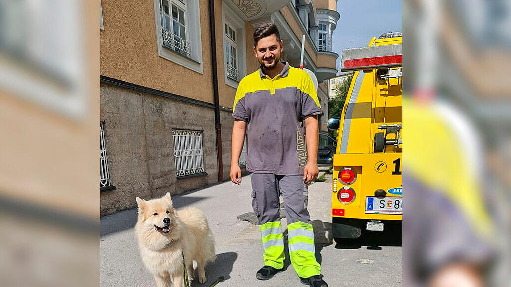 ÖAMTC-Pannenhelfer befreit Hund aus versperrtem Auto