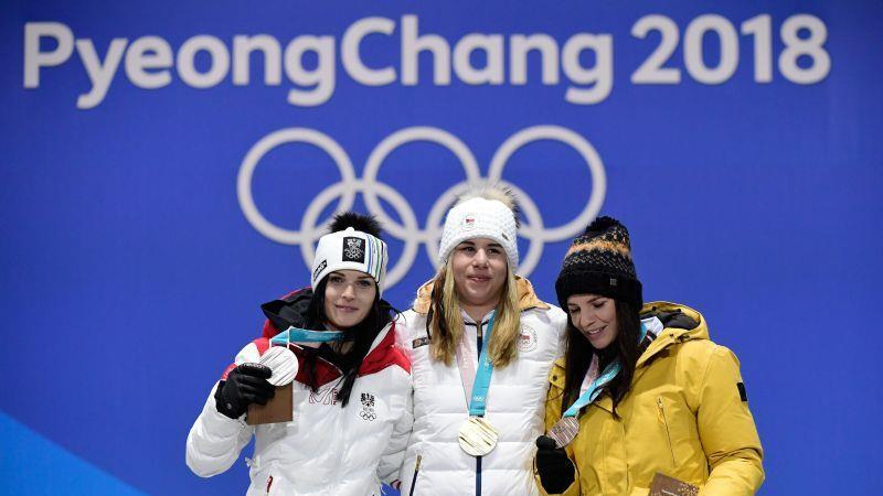 Olympia: Siegerehrung im Super-G