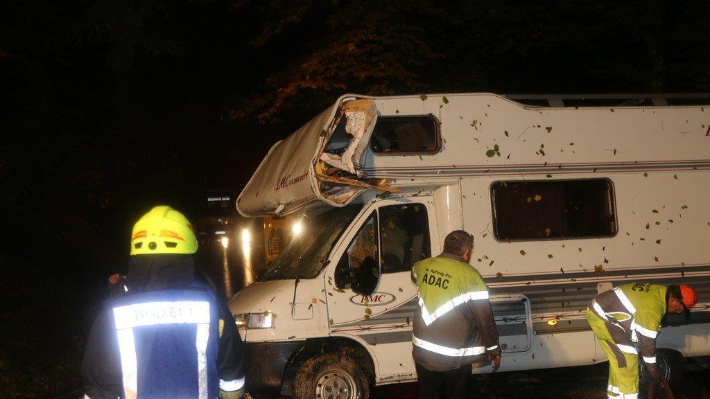Wohnmobil umgestürzt