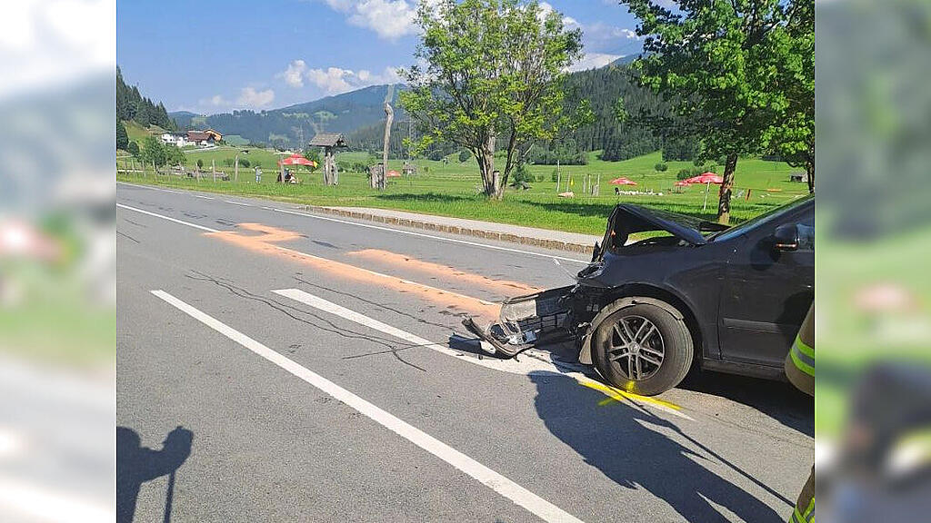 Pkw-Crash auf B163 in Wagrain