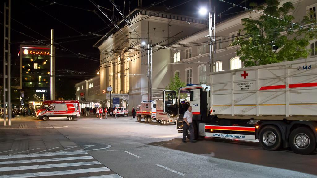 Flüchtlinge am Salzburger Hauptbahnhof