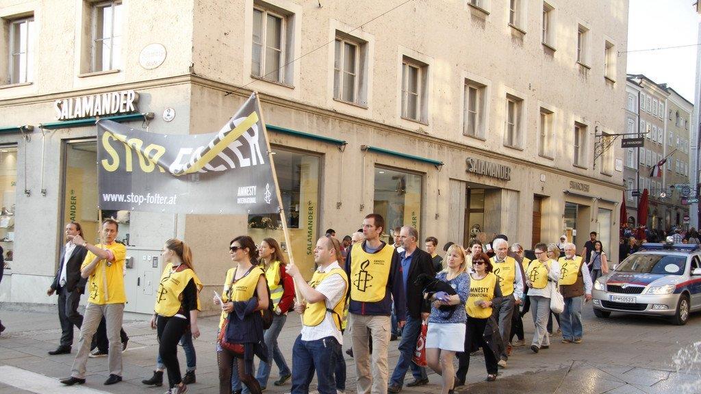 Demo gegen Folter