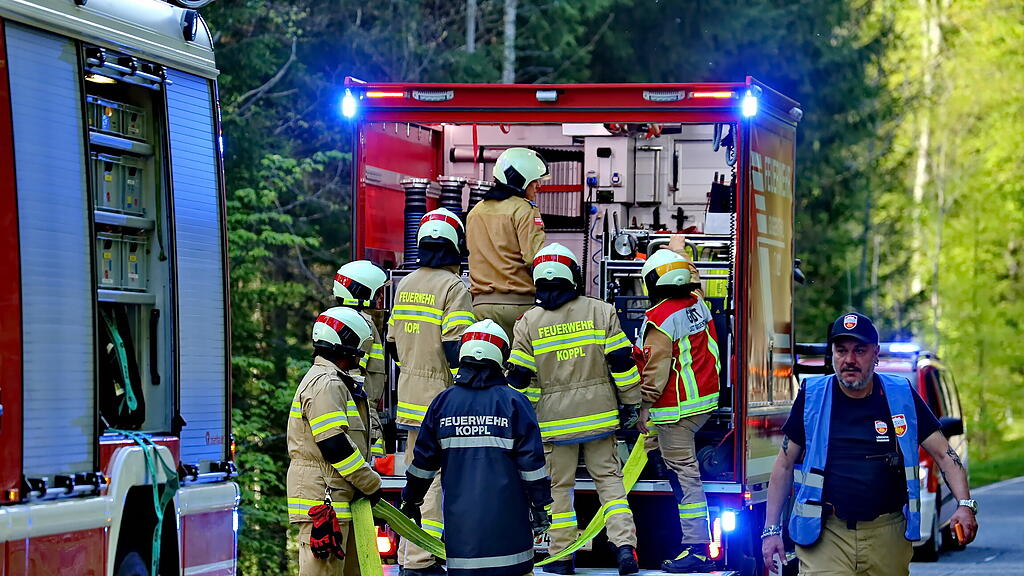 Feuerwehr\u00fcbung in Guggenthal II