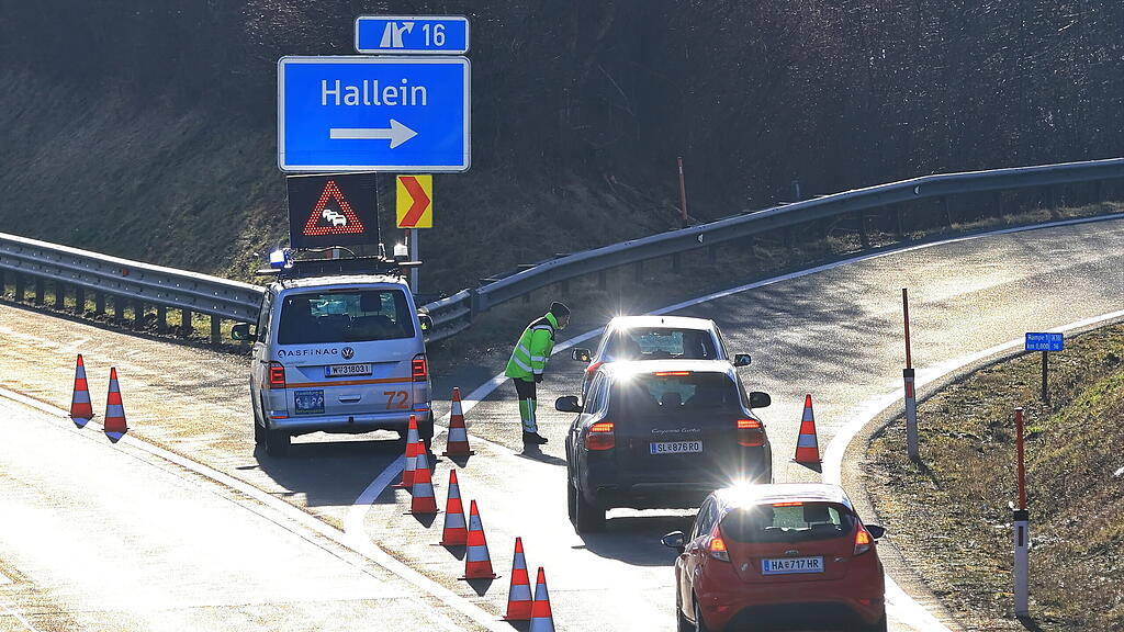 Urlauberreiseverkehr auf A10 bei Golling