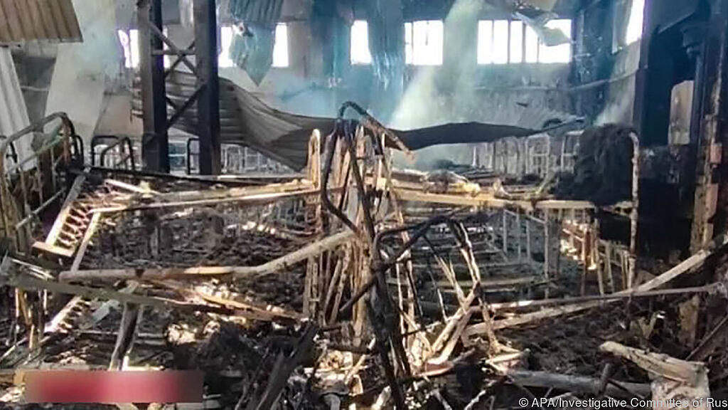 Offizielles Foto der zerstörten Haftanstalt in Oleniwka