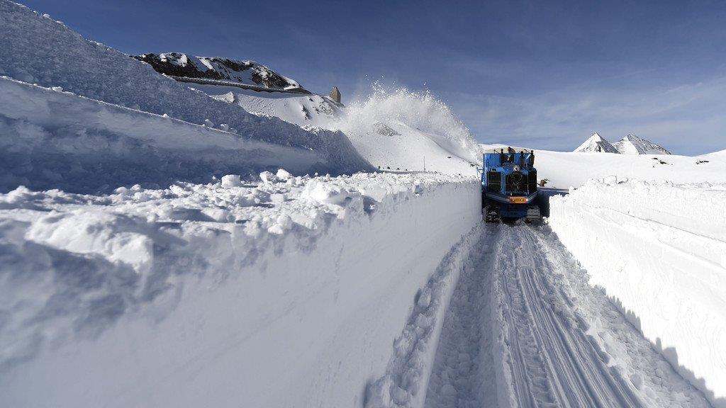 Schneeräumung am Großglockner