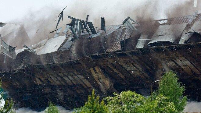 Braunkohlekraftwerk in Vetschau gesprengt