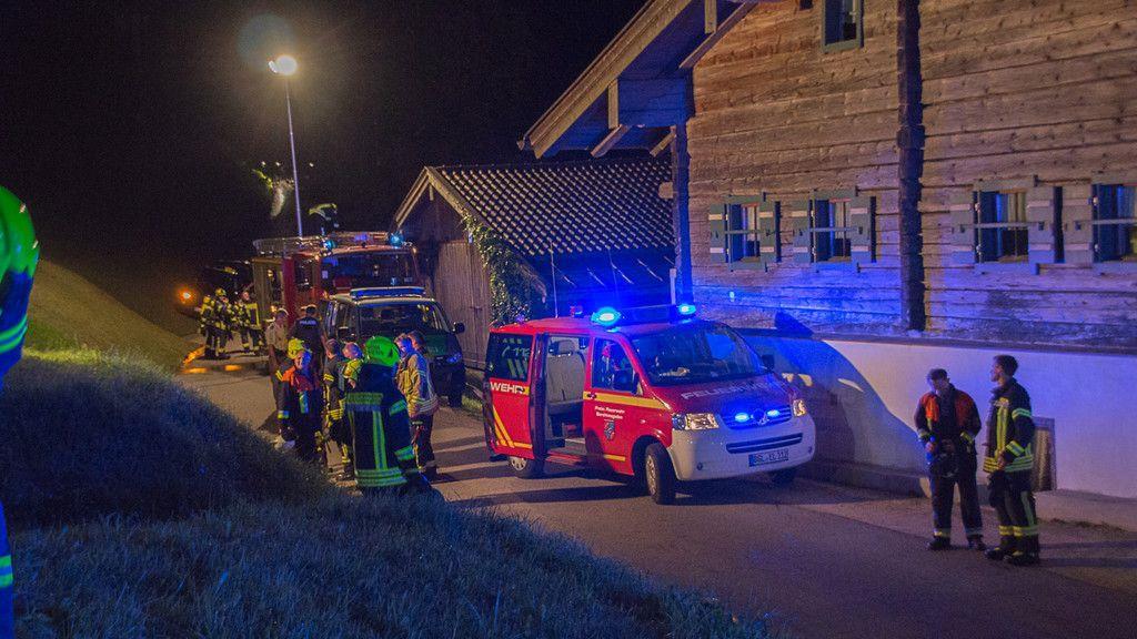 Großeinsatz bei Brand in Bischofswiesen