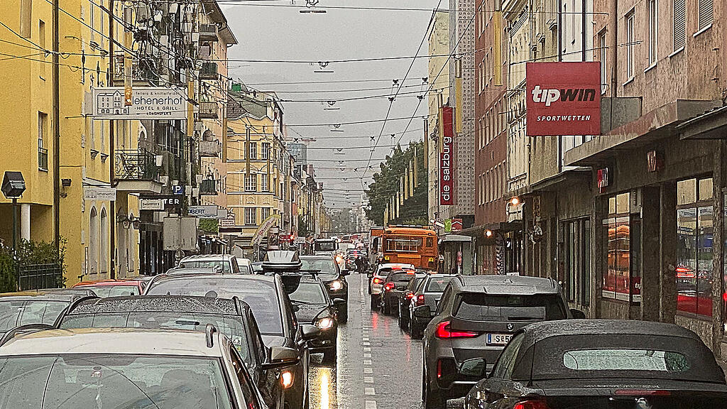 Stau Salzburg Stadt