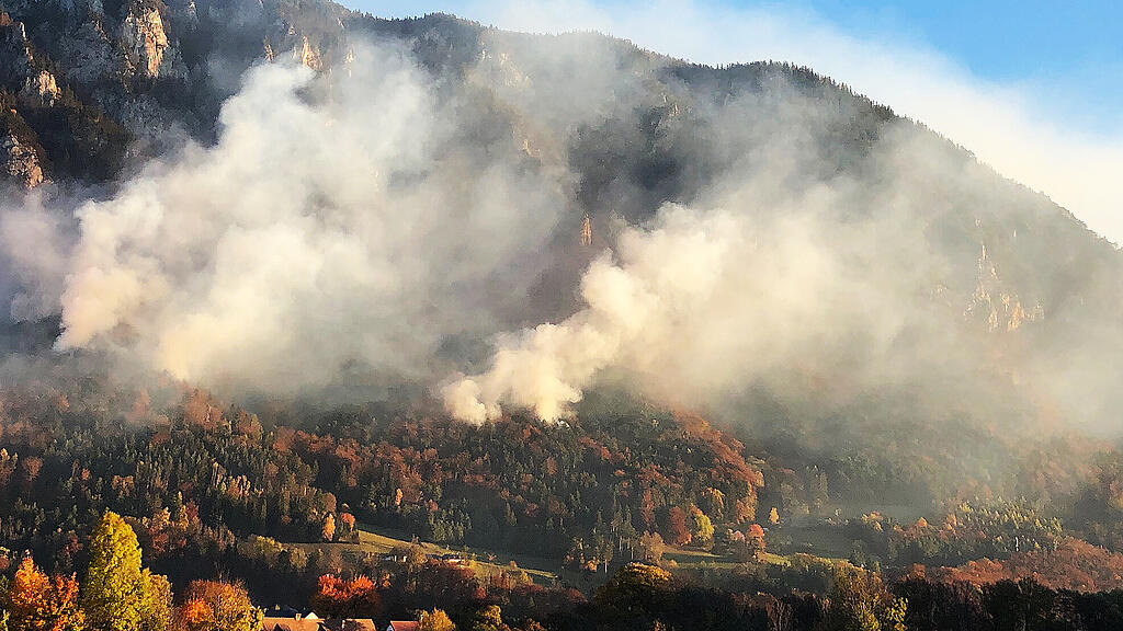 Waldbrand Rax-Gebiet