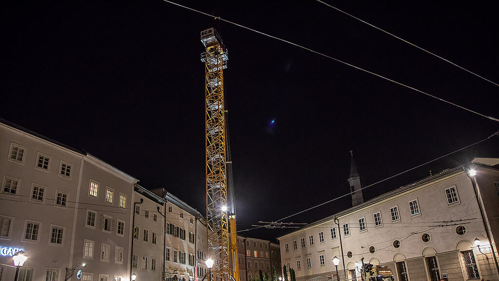 Die Aufbauarbeiten dauerten bis in die frühen Morgenstunden.