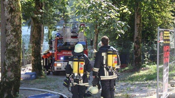 Gasthaus am Thumsee in Flammen