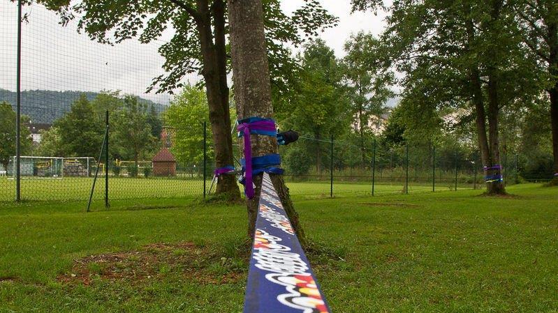 Slackline-Park in Rif