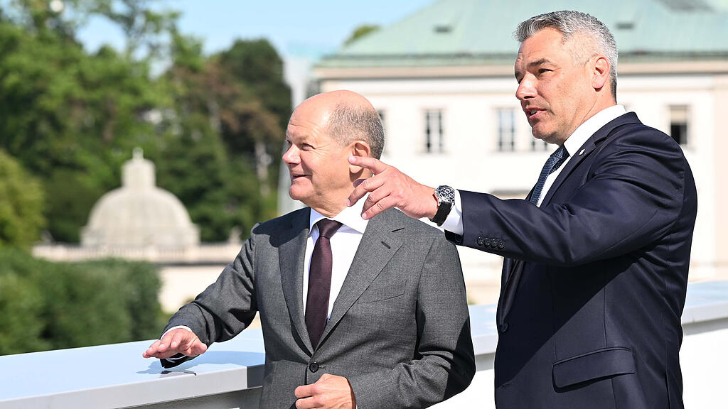 Olaf Scholz auf Salzburg-Besuch mit Karl Nehammer