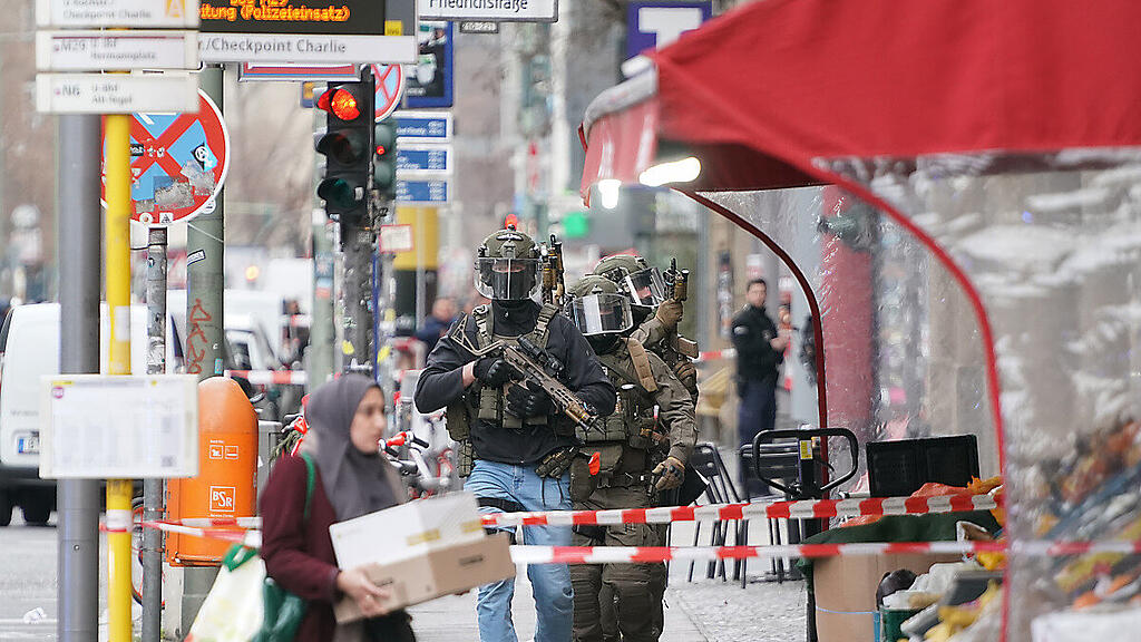 Der Checkpoint Charlie wurde großräumig abgesperrt
