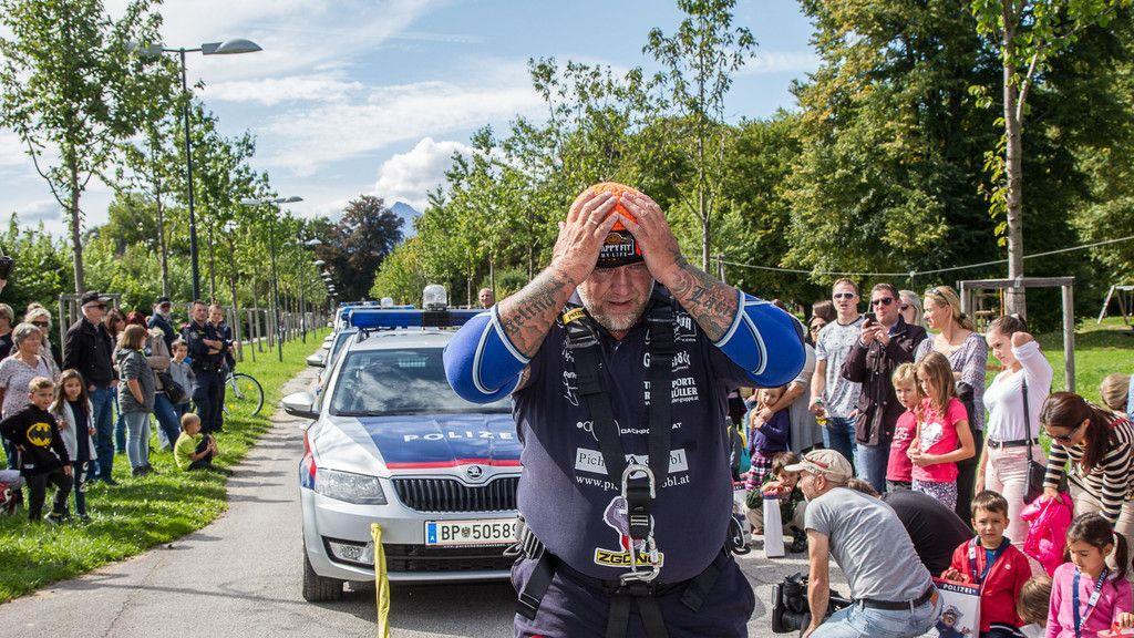 Tag der Polizei: Weltrekord von Franz Müllner