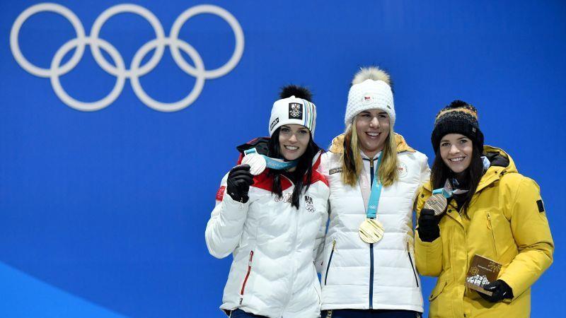 Olympia: Siegerehrung im Super-G
