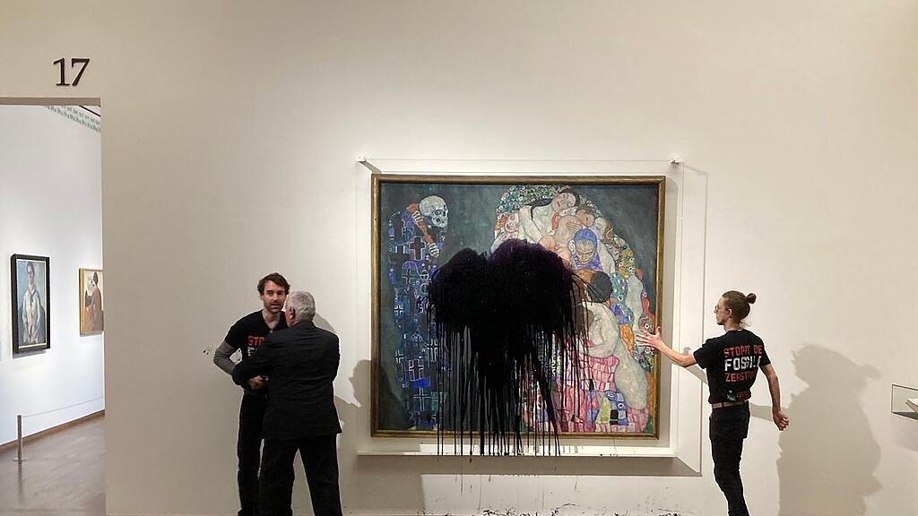 Klimt-Bild in Wiener Museum beschmiert