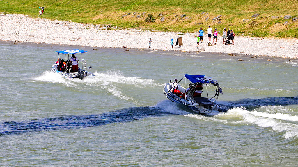 Stadtfest Samstag, Einsatzübung auf der Salzach
