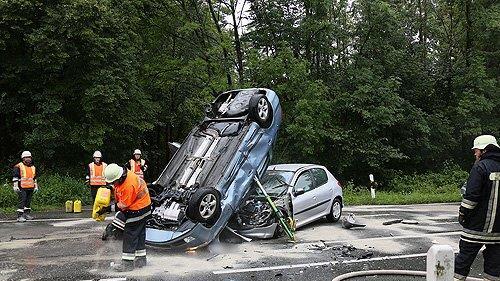 Frontalcrash auf B21