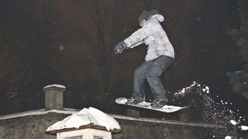 Snowboarder am Rosenhügel