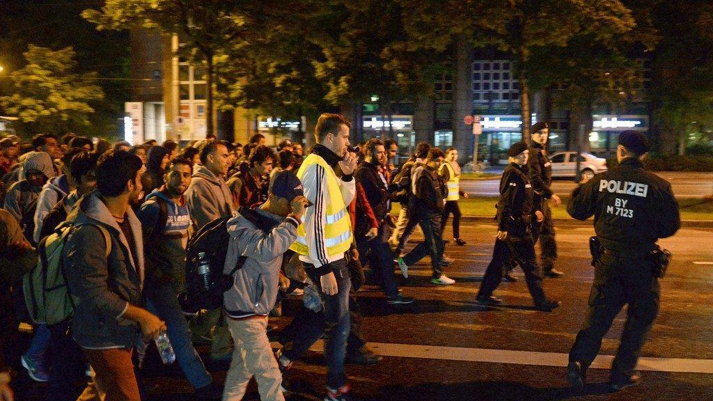 Bilder von Flüchtlingen am 12.9.15