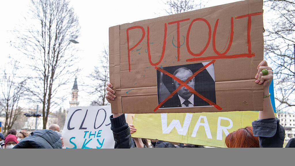 Demo für Ukraine in Salzburg