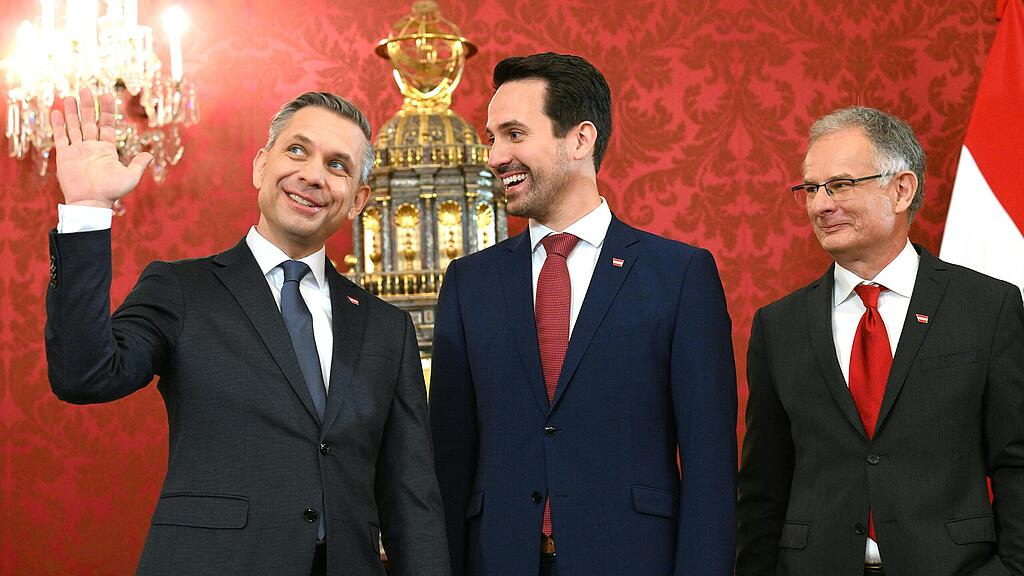 Angelobung der Dreierkoalition, Bundesregierung