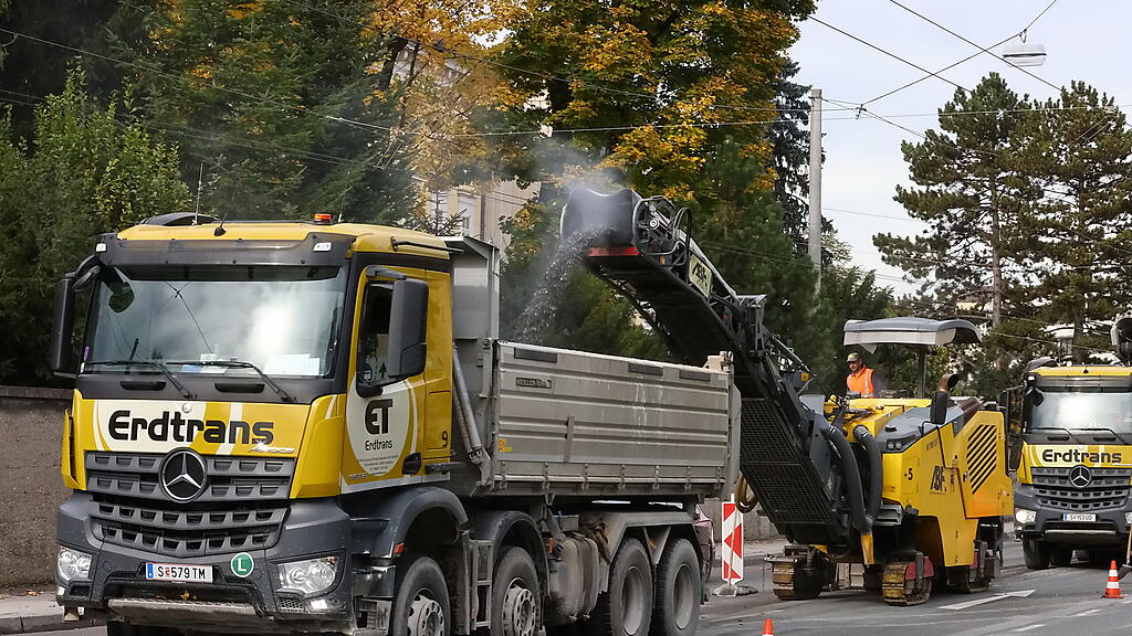 Hellbrunnerstrasse Fahrbahnsanierung